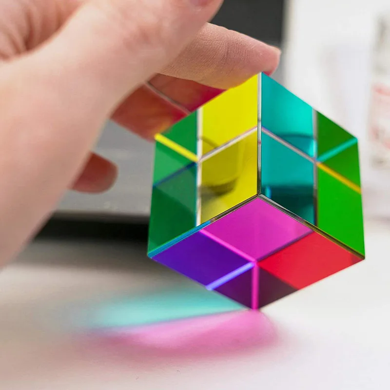 Color Cube Prism Three Primary Colors Popular Science Optical Color ...